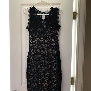 Black lace evening prom black tie event dress